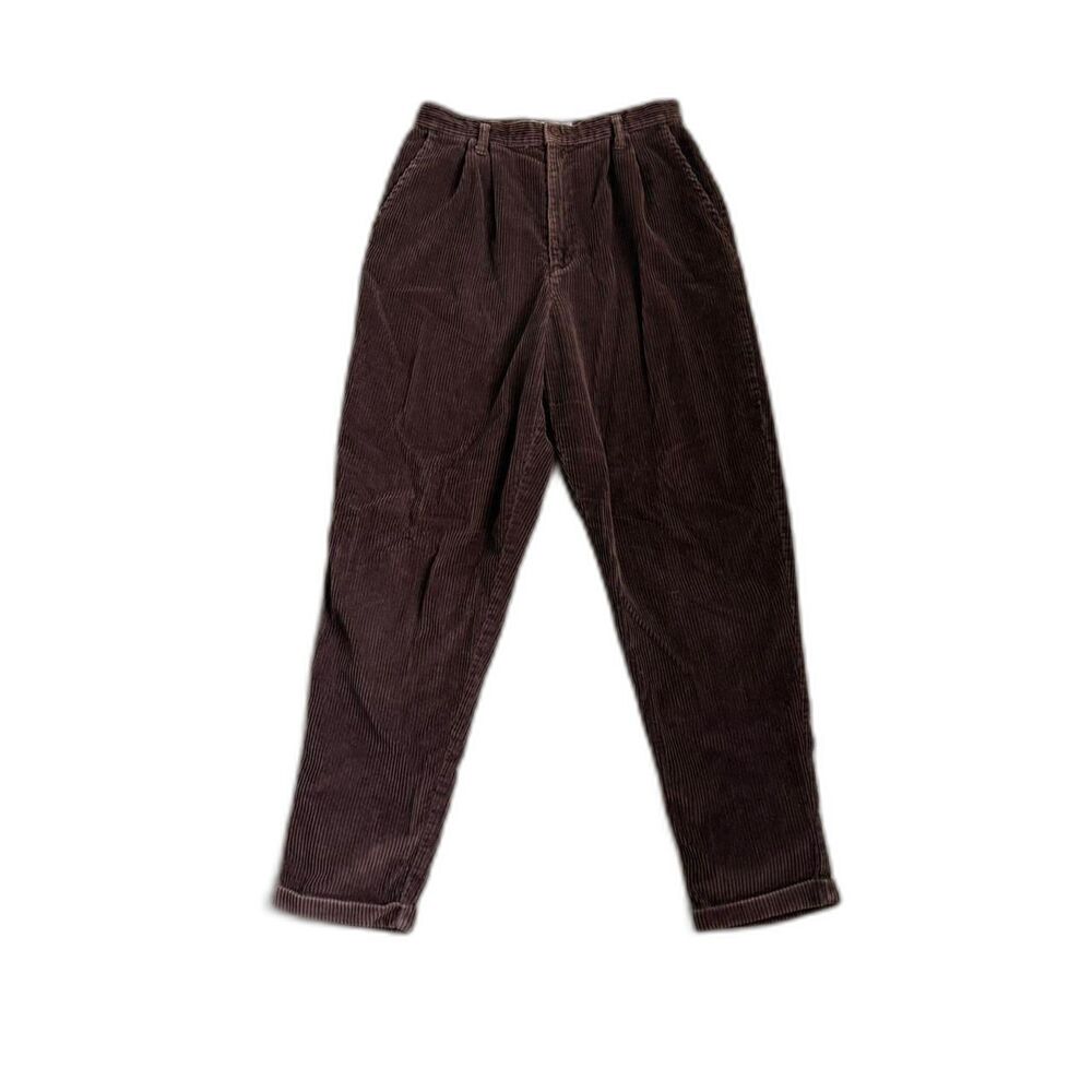 High Waisted Retro Woman’s Tapered Corduroy Pants Size 12
